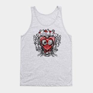 Surreal Trees Creepy Cute Tattoo Style Characters in Love Tank Top